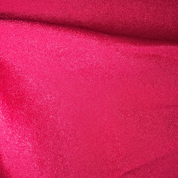 Hot Pink Ruffle Racerback/Zipper Blouse  (Large) - Picture 3 of 5